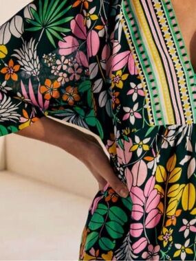 Boden Women’s Size 10 Floral Kaftan Beach Coverup